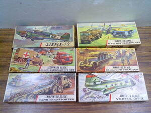 yw20【プラモAIRFIX6個セット】AVROANSON1/VERTOL107-11/RAFREFUELLINGSET/TANKTRANSPORTER/EMERGENCYSET/88mm.GUN&TRACTOR