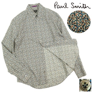 【B2568】【極美品】Paul Smith LONDON ポールスミスロンドン 長袖シャツ 花柄 サイズM