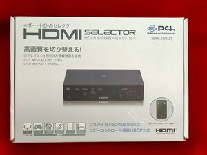 新品　4ポート　HDMI　セレクタ　HDMI-SW0401　入力4　出力1　未開封品　/