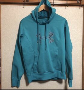 YK-3484 #70 中古品 UNDER ARMOUR アンダーアーマー パーカー サイズ MD / M / M SEMI-FITTED 水色 メンズ レディース