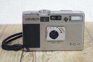 MINOLTA ミノルタ TC-1 G-ROKKOR 28mm F3.5 フィルムカメラ AFコンパクトカメラ 通電確認済み ジャンク品