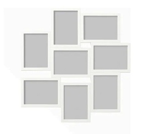 ☆ IKEA イケア ☆（テレビで紹介 ）VAXBO ヴェクスボー コラージュフレーム 写真8枚用, ホワイト フォト ＜写真1枚：13x18 cm＞u 2h