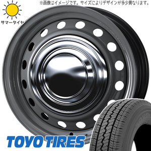 ハイエース 195/80R15 107/105 トーヨータイヤ V02E ネオキャロ 15インチ 6.0J +33 6H139.7P サマータイヤ ホイール 4本SET