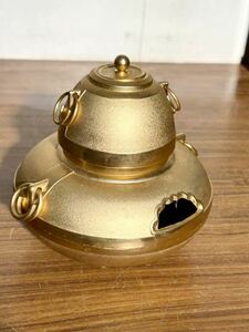 茶釜 金属製 金属工芸 金の茶釜 24KGP 金メッキ