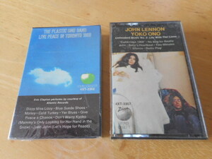 ジョンレノン＆ヨーコオノ"LIVE PEACE IN TORONTO/UNFINISHED MUSIC NO.2"USA版新品未開封かなりレアなカセットテープ！