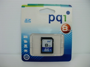 未使用・未開封品　SDHCカード　pq1　8GB　送料84円～　メモリーカード　ＳＤカード