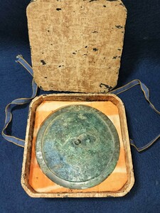 古鏡 直径15.2cm 重量249g 青銅鏡 銅鏡 古代 日本 朝鮮 韓国 中国 美術 唐物 銅製 手鏡 古美術品 骨董 時代物
