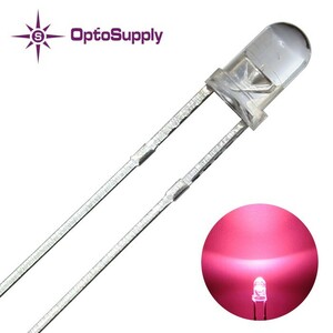 LED 3mm 砲弾型 MAGENTA OptoSupply OSCA4L3131A 20個