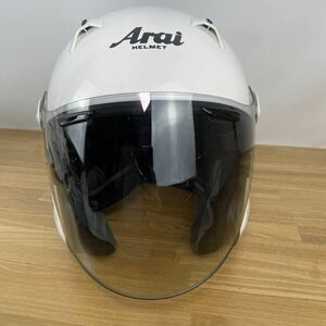 hz140 美品 Arai アライ ヘルメット CT-Z ホワイト フルフェイス ヘルメット オートバイ シールド XLサイズ ジェット ヘルメット フィット