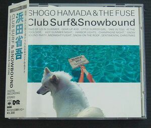 CD 旧規格　帯付美品　浜田省吾 「CLUB SURF ＆ SNOWBOUND」1987年発売盤 32DH683（3200円盤）