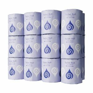 【新品】（まとめ）TANOSEE トイレットペーパー水に流せる芯＆包装紙 シングル 65m 1ケース（24ロール）【×5セット】