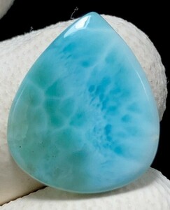 ★ラリマー　 Larimar, Pear Cabochon, 19x16x2 MM, 6 CTS, 3559