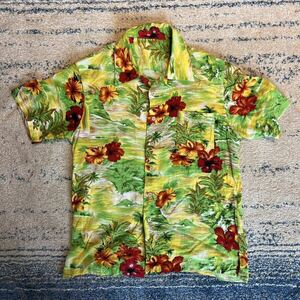 50s~60s vintage aloha shirt ISLAND アロハシャツ ヴィンテージ ハワイアンシャツ MADE IN California オープンカラー ロカビリー 半袖