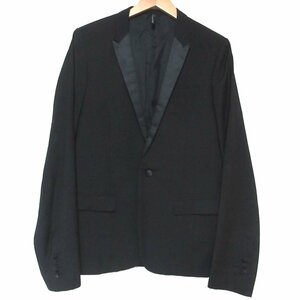 美品 09SS DIOR HOMME ディオールオム 1B シングル テーラードジャケット スモーキングジャケット 9E3122960559 46サイズ ブラック