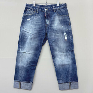 【HA953】中古　DSQUARED2 ディースクエアード　work wear jean　7分丈　デニムパンツ　S74LA0789　イタリア製　メンズ 50