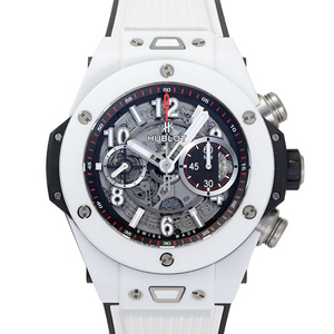 ウブロ HUBLOT ビッグバン ウニコ ホワイトセラミック 411.HX.1170.RX グレー文字盤 中古 腕時計 メンズ