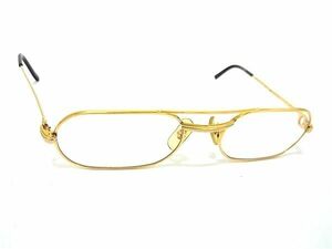 1円 Cartier カルティエ トリニティ めがね メガネ 眼鏡 メンズ レディース ゴールド系 AW8138