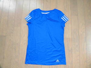 アディダス★青紫の半そでTシャツ、テニス、ランニングなど★S位 