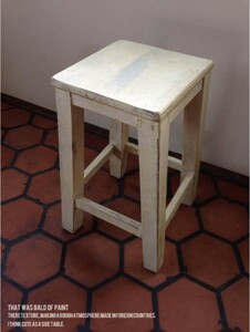 数量限定　BB-S-W　ベンチ　ラフな作りが魅力の木製椅子　スツール　木製　椅子　花台　ランプ台　フラワースタンド////