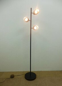9519●NITORI ニトリ フロアランプ ウッドリング 3灯 照明器具●　