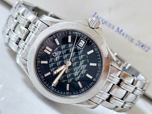 1円スタート☆OMEGA SEAMASTER ジャック・マイヨール2002年限定【2508.80】紳士用高級機械式腕時計 AT イルカ ギャランティカードあり！