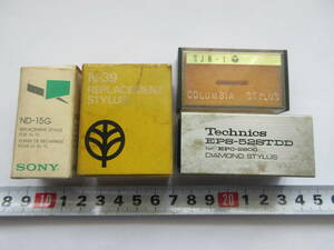 S【5-3】◎9 電気店在庫品 レコード針 交換針 4点 Technics テクニクス EPS-52STDD EPC-280C SONYND-15G 他 未使用長期保管品