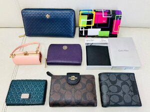 ★送料無料★ブランド財布 COACH/コーチ TORY BURCH/トリーバーチ 等 長財布 二つ折り ウォレット レザー コインケース 小物入れ 8点セット