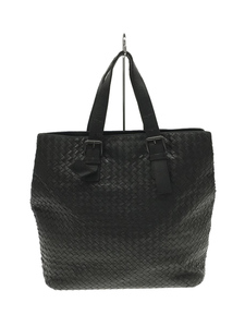 BOTTEGA VENETA◆イントレチャート/169612/トートバッグ/レザー/BLK/使用感有