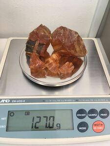 琥珀　原石　アンバー　宝石質　バルト三国産　こはく　パワーストーン　鉱物　標本　127.0g