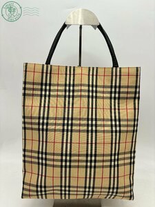 2404604187　▲ BURBERRY バーバリー ノバチェック トートバッグ ハンドバッグ レディース ベージュ 鞄 中古