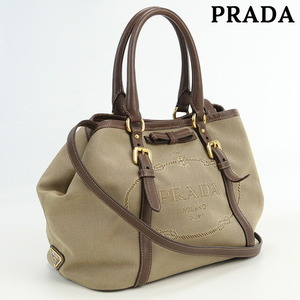 中古 プラダ ハンドバッグ レディース ブランド PRADA ロゴジャガード トートバッグ ジャガード BN 1841 UCW F0B16 ブラウン