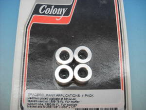 Colony　スペーサー　OEM 58102-49　1958-78 FL FLH　マフラーサポート チューブ　1962-84　スポットライトブラケット　5/8”ｘ5/16”ｘ1/2