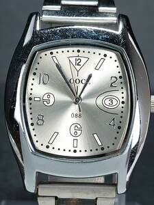 LOOCE ルース 088 アナログ ヴィンテージ 腕時計 3針 シルバー文字盤 シンプルデザイン ステンレススチール メタルベルト 新品電池交換済み