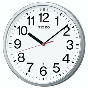 セイコー クロック 掛け時計 電波 アナログ 銀色 メタリック KX230S SEIKO