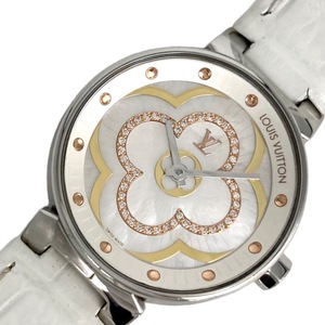 ルイ・ヴィトン LOUIS VUITTON タンブール ムーンディヴァイン ホワイトシェル QA017 ステンレススチール 腕時計 中古
