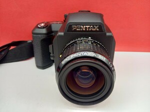 ■防湿庫保管品 PENTAX 645NⅡ ボディ PENTAX-A 2.8/55 レンズ 動作確認済 シャッター、露出計OK 中判フィルムカメラ ペンタックス