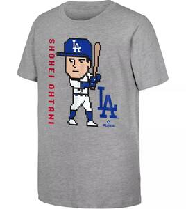 【子供用 USサイズ XL】 MLB 大谷翔平 ロサンゼルス ドジャース ピクセル T-シャツ