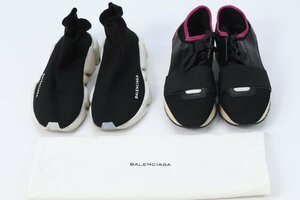 【2点】BALENCIAGA バレンシアガ スニーカー 靴 シューズ レディース ブラック系 ピンク系 サイズ35 4233-K