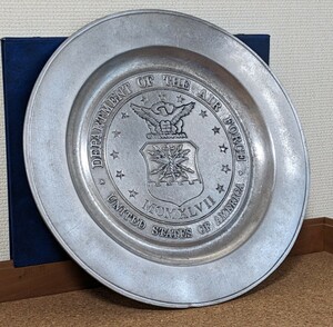 U.S.AIR FORCE 下士官用記念飾り皿　嘉手納基地放出品　70年代？