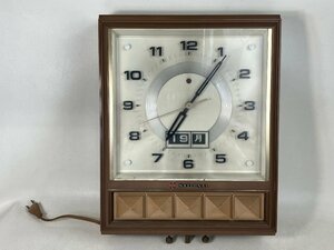 ナショナル ボンライト 電気 掛時計 カレンダー アナログ時計 ジャンク 昭和レトロ sepai