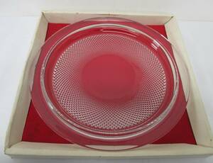 【未使用 保管品】和食器 HOYA ホヤクリスタル オードブル皿 ガラス製 大皿 盛皿