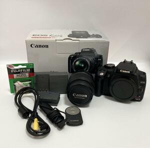 １円〜【極美品・おまけ付】動作確認済 canon EOS KISS DIGITAL N 18-55mmセット キャノン カメラ バッテリー 一眼レフカメラ 充電器