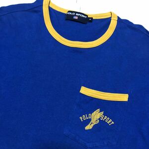 POLO SPORT ポロスポーツ RALPH LAUREN ラルフローレン ウイングフット Tシャツ M 青