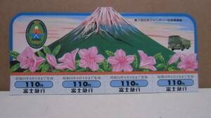 第７回日本ジャンボリー記念乗車券 富士急行　1978年8月４日～8月８日