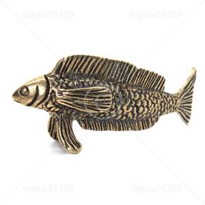 27g アロワナ 古代魚 魚 ドラゴンフィッシュ 置物 置き物 盆景 水石 床の間 机 飾り ブロンズ オブジェ インテリア 真鍮 金属 銅製 ar26.8