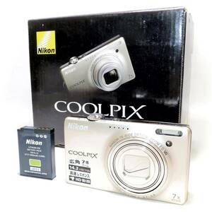 訳あり 《新品級》デジカメ ニコン NIKON COOLPIX S6000 シャンパンシルバー コンパクトデジタルカメラ コンデジ クールピクス k2563-2