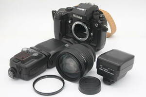 Y997 ニコン Nikon F4 AF Nikkor 24-120mm F3.5-5.6 D ボディレンズセット SB-26・Speedlight SB-23・MB-21付き ジャンク