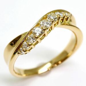美品!!＊MONNICKENDAM(モニッケンダム) K18天然ダイヤモンドリング＊a 5.0g 0.36ct 15.5号 diamond ジュエリーjewelry 指輪 EF0/EF7