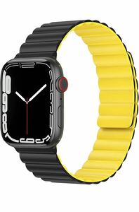 Apple Watch バンド シリコン アップルウォッチ バンド 磁吸引式ループ 自由調整 スポーツバンド 耐衝撃 防汗42/44/45/49mm 