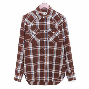 ヒステリックグラマー HYSTERIC GLAMOUR 02203AH03 チェックウエスタン 長袖シャツ ブラウン Sサイズ